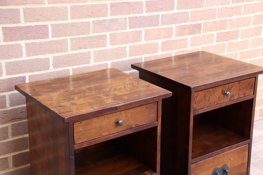 Pair of Laura Ashley Garrat Chestnut Bedside Tables - Image 11