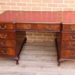 Antique Pedestal Directors Desk