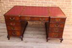 Antique Pedestal Directors Desk - Image 6
