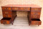 Antique Pedestal Directors Desk - Image 7