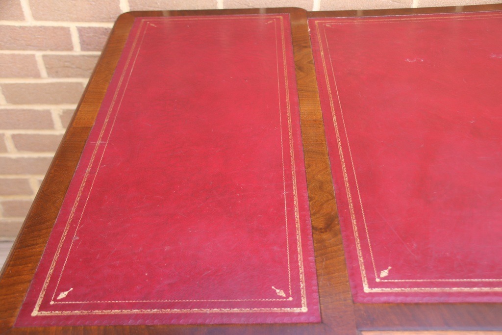 Antique Pedestal Directors Desk - Image 20