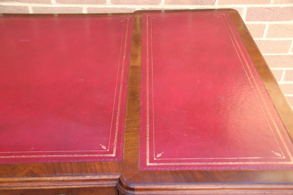 Antique Pedestal Directors Desk - Image 21