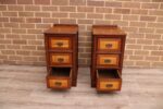 Pair of Vintage Inlaid Bedside Tables - Image 3