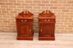 Pair of Mahogany Crafted Bedside Tables
