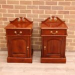 Pair of Mahogany Crafted Bedside Tables