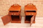 Pair of Mahogany Crafted Bedside Tables - Image 4