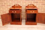 Pair of Mahogany Crafted Bedside Tables - Image 5