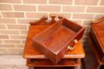 Pair of Mahogany Crafted Bedside Tables - Image 7
