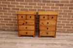 Pair of Rustic Wood Bedside Tables