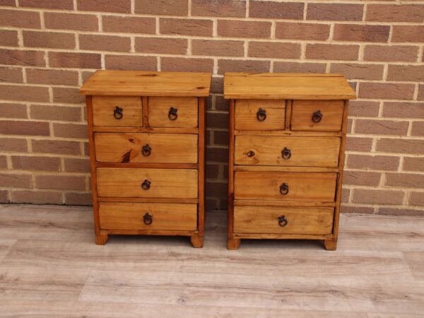 Pair of Rustic Wood Bedside Tables