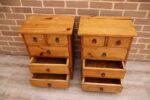 Pair of Rustic Wood Bedside Tables - Image 4