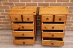 Pair of Rustic Wood Bedside Tables - Image 5
