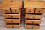 Pair of Rustic Wood Bedside Tables - Image 7
