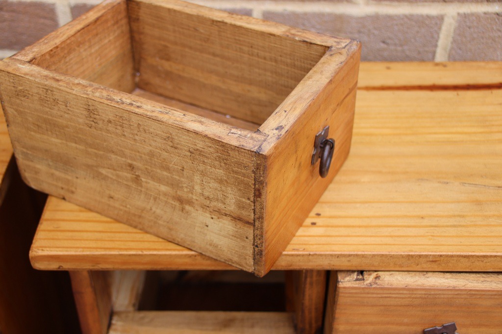 Pair of Rustic Wood Bedside Tables - Image 10