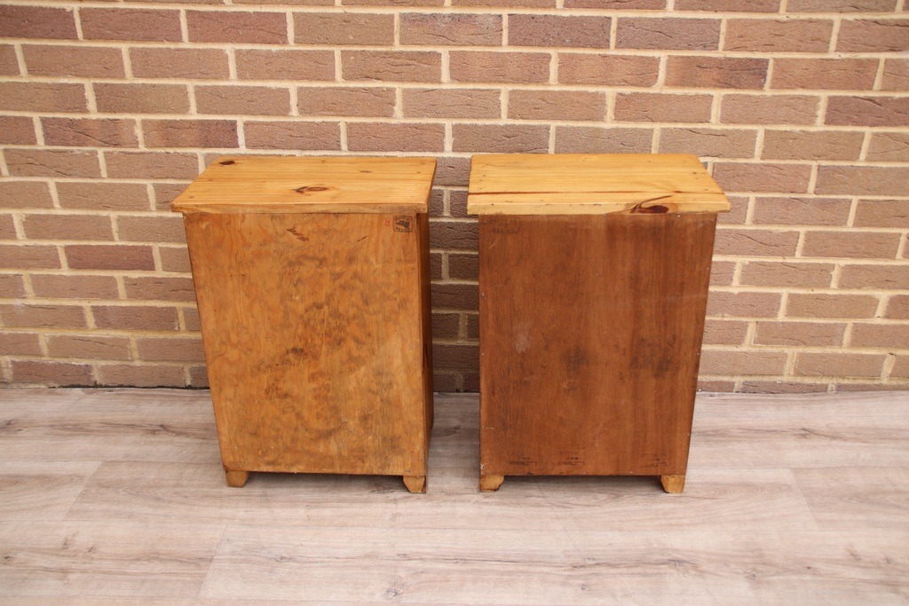 Pair of Rustic Wood Bedside Tables - Image 13