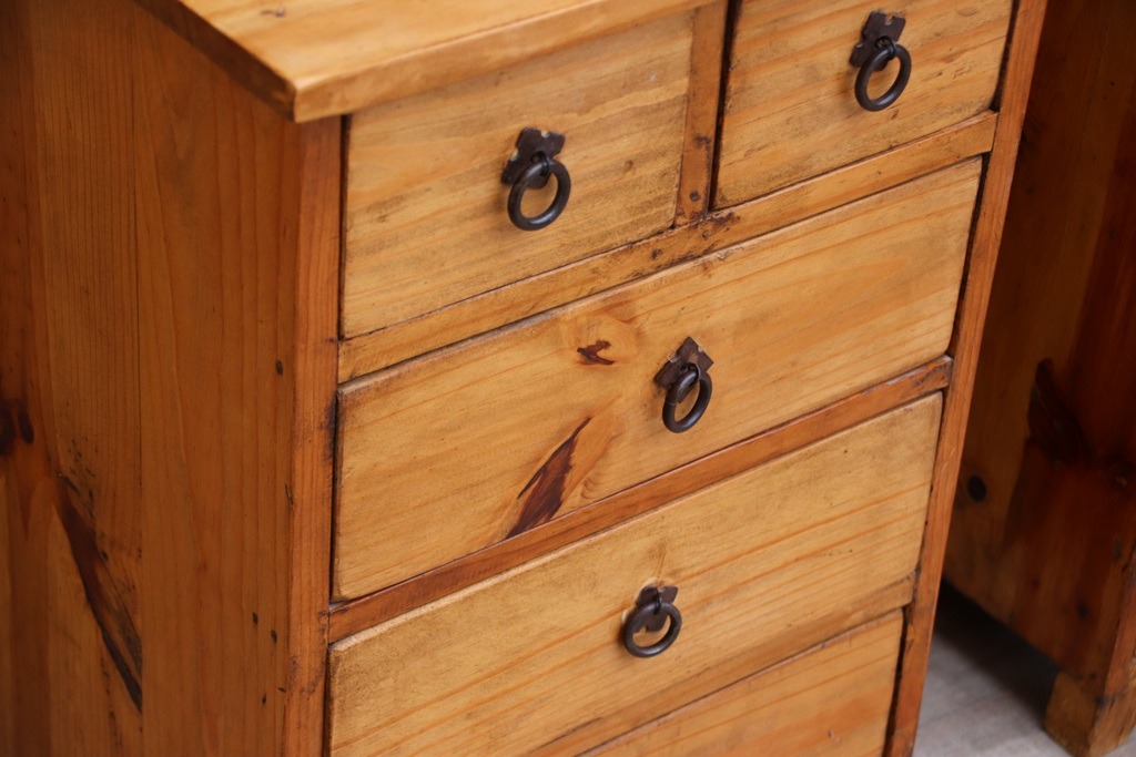 Pair of Rustic Wood Bedside Tables - Image 16