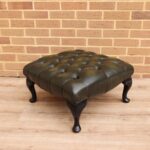 Chesterfield Leather Footstool