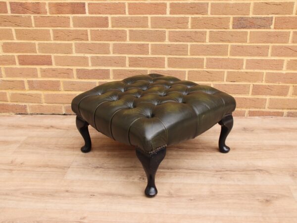 Chesterfield Leather Footstool