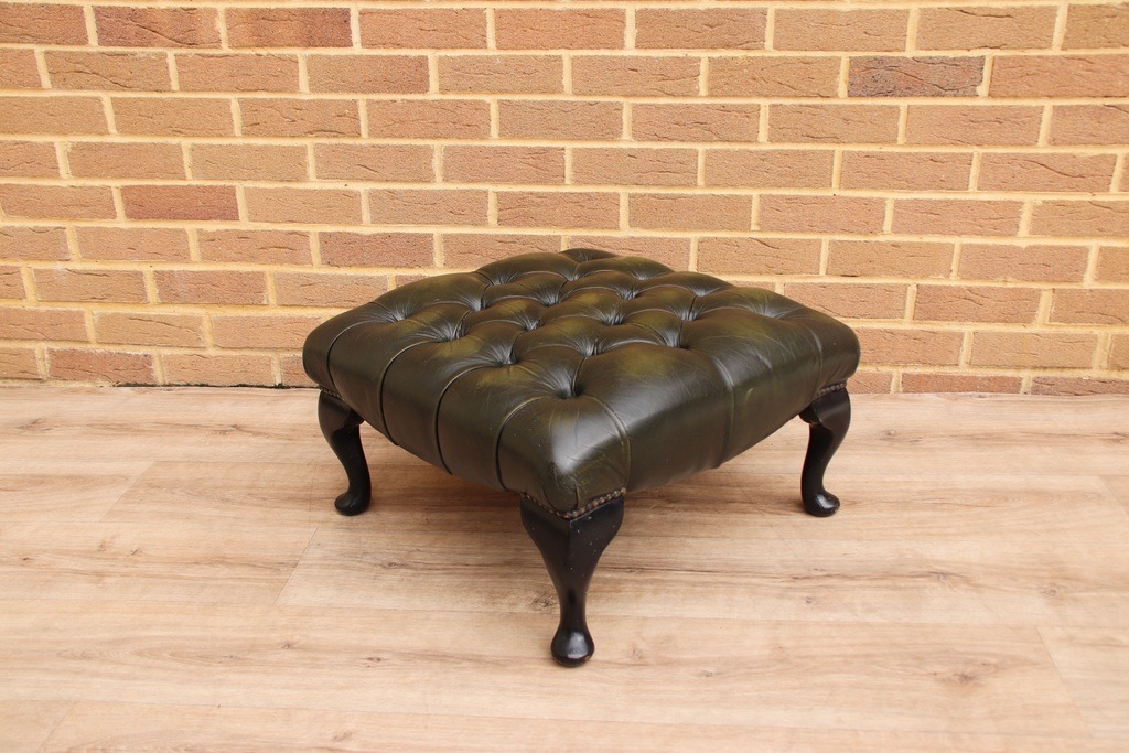 Chesterfield Leather Footstool - Image 1