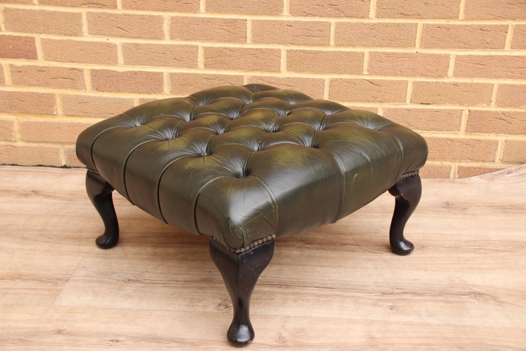 Chesterfield Leather Footstool - Image 2