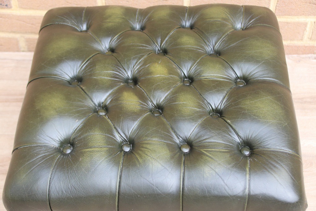 Chesterfield Leather Footstool - Image 4