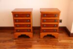 Pair of Burr Bedside Tables