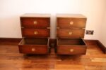 Pair of Military Campaign Bedside Tables - Image 5