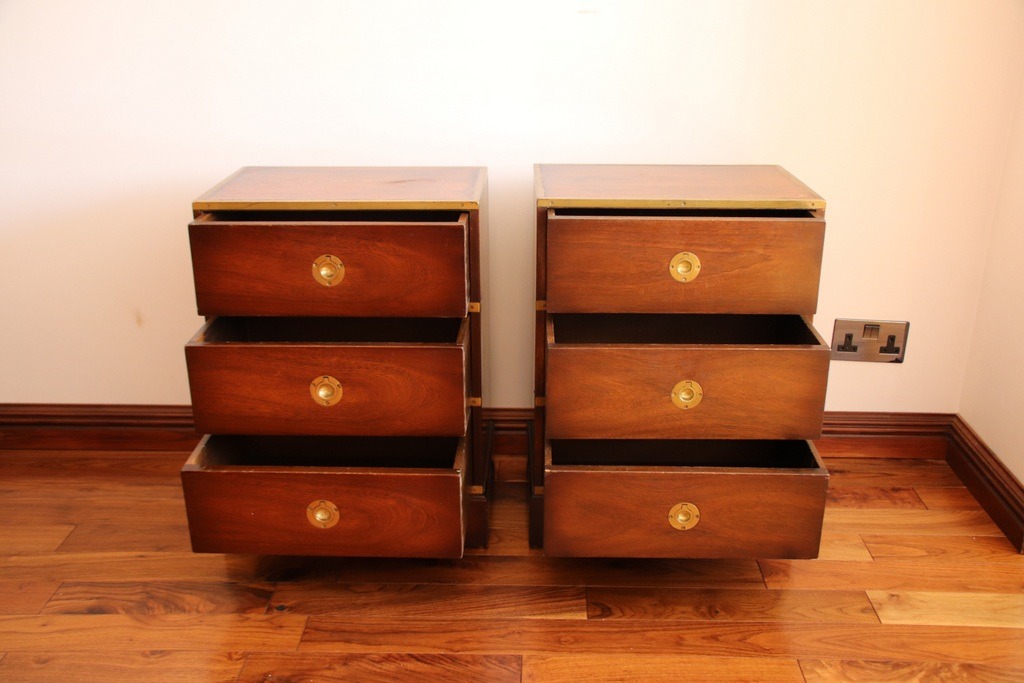 Pair of Military Campaign Bedside Tables - Image 7