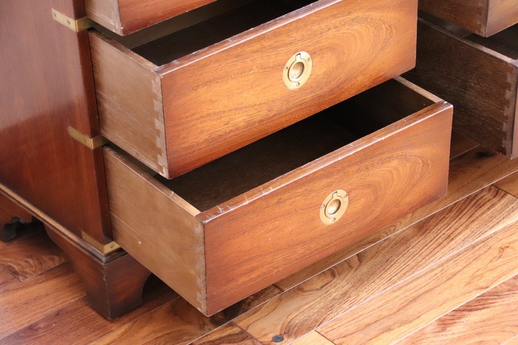 Pair of Military Campaign Bedside Tables - Image 8