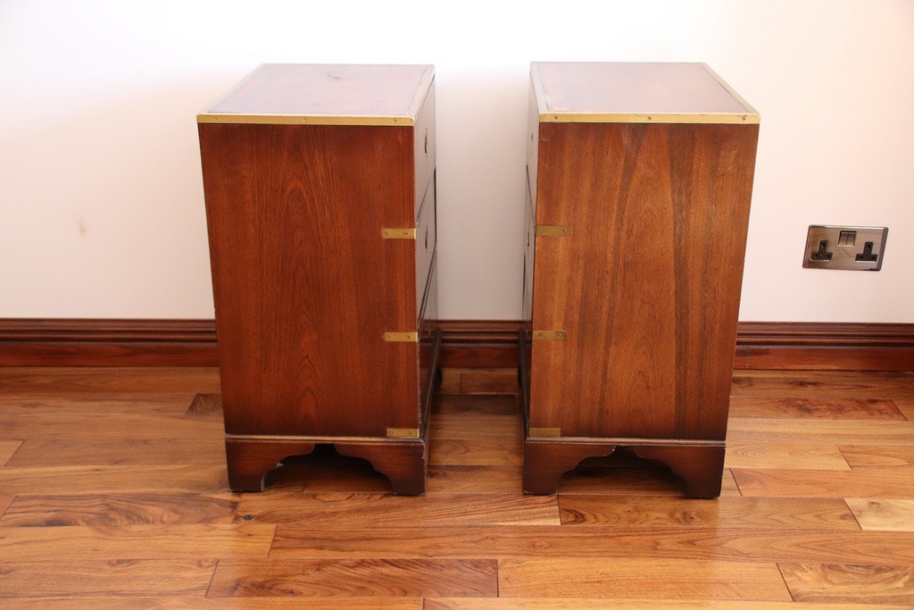 Pair of Military Campaign Bedside Tables - Image 10