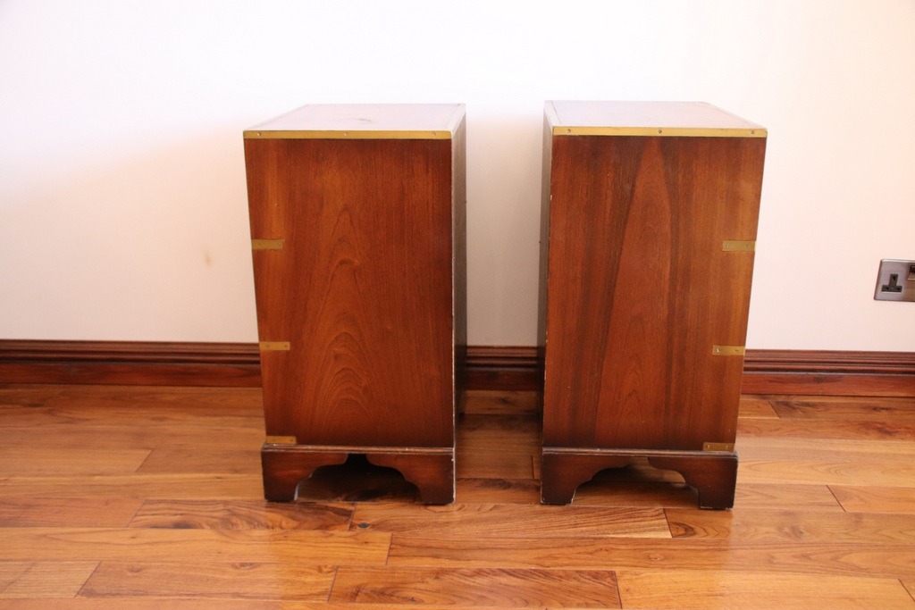 Pair of Military Campaign Bedside Tables - Image 12