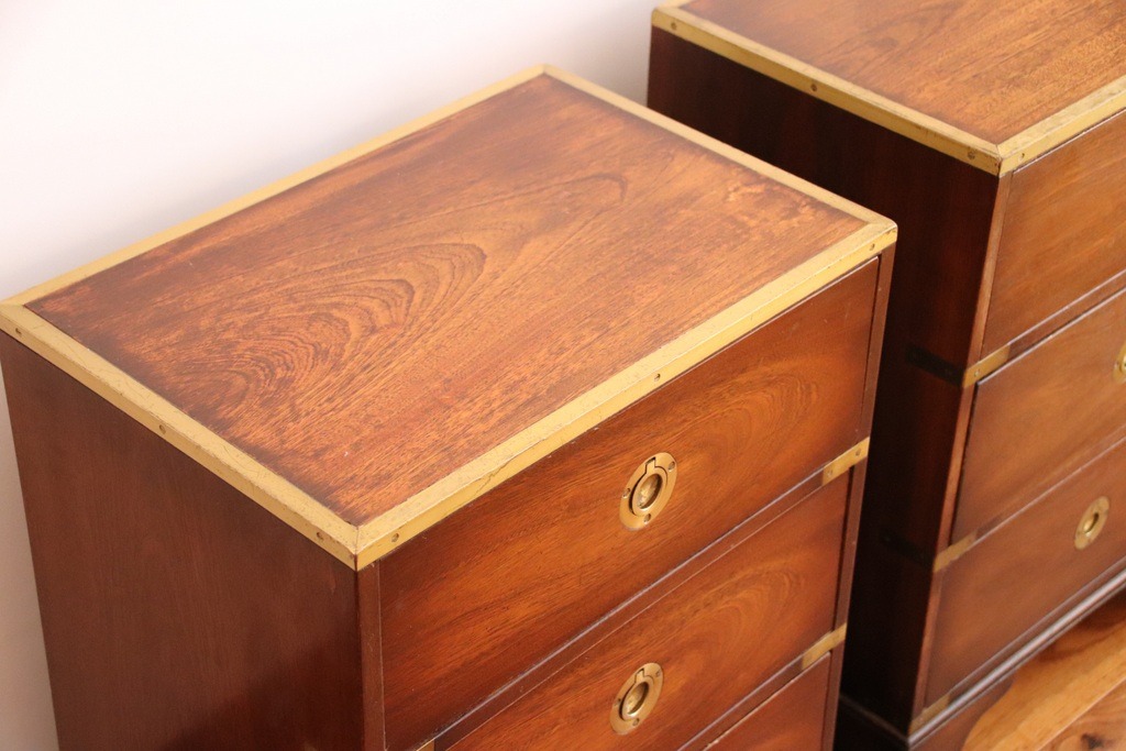 Pair of Military Campaign Bedside Tables - Image 15