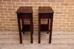Pair of Mahogany Tall Inlaid Bedside Tables - Image 13