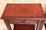 Pair of Mahogany Tall Inlaid Bedside Tables - Image 16