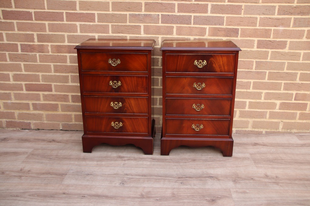 IMG_1248 Pair of Vintage Mahogany Bedside Chests - Image 1